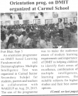 Parents' and Teachers' Training Programme on DMIT